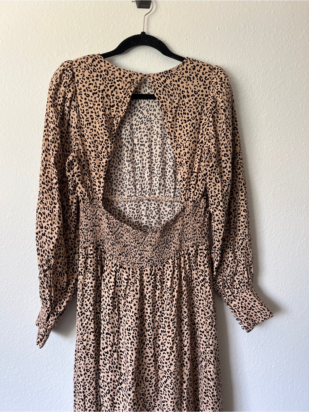 AFRM GILDA BACK CUTOUT DRESS IN Leopard - Picture 3 of 8